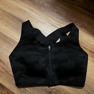 Lululemon Athletica Black Camouflage Sports Bra